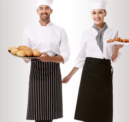 印字logo背带围裙西餐厅男女服务员围裙工作服超市促销员广告围裙